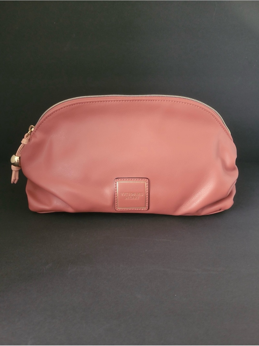 Victoria's Secret Dusty Rose Leather Cosmetic Pouch